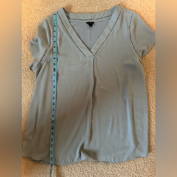 Ann Taylor Tops - Ann Taylor Light Blue V-Neck Blouse